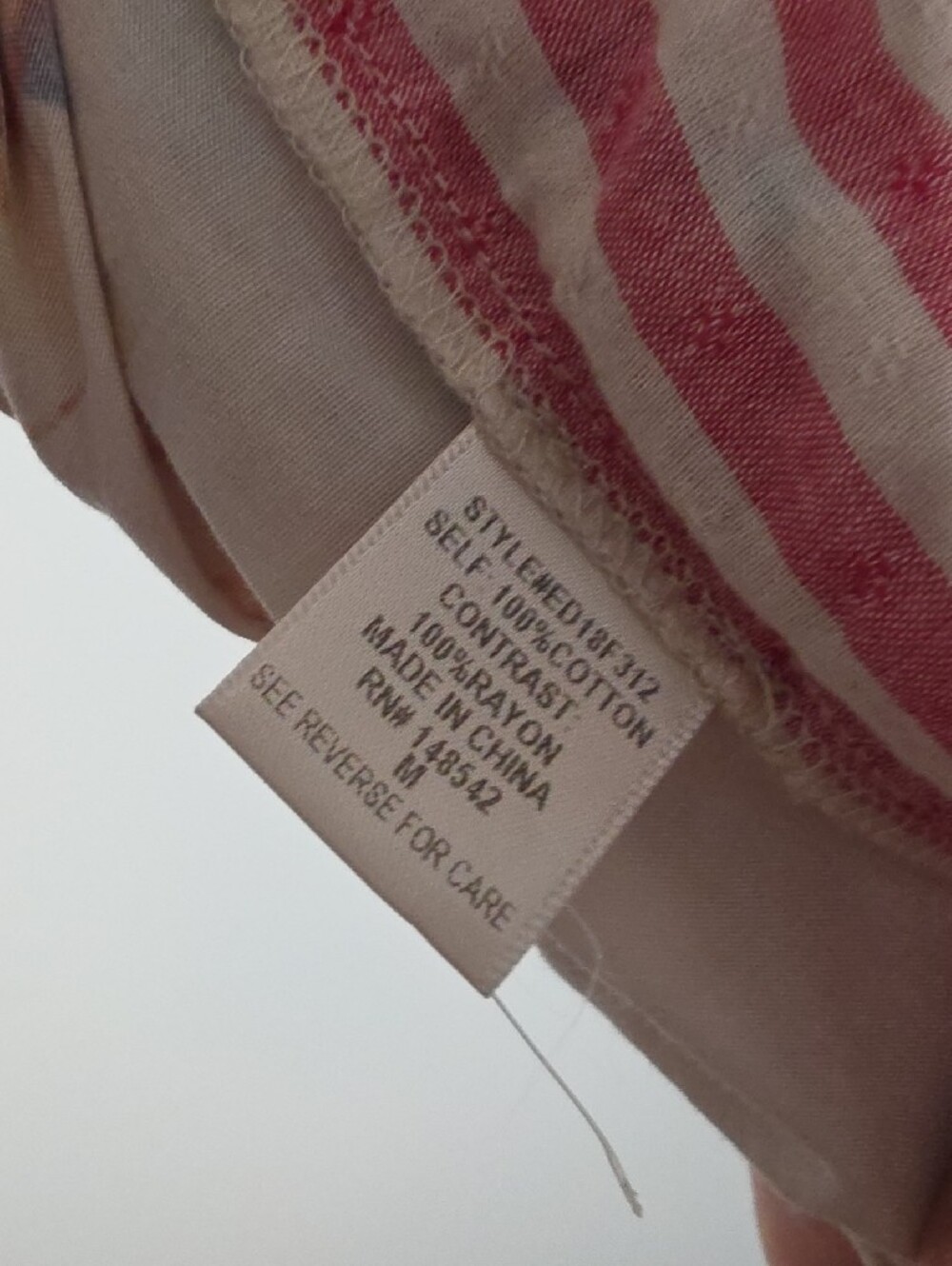 Aratta Silent Journey Striped Button-Down Shirt in Pink & Cream Floral - Picture 7 of 8